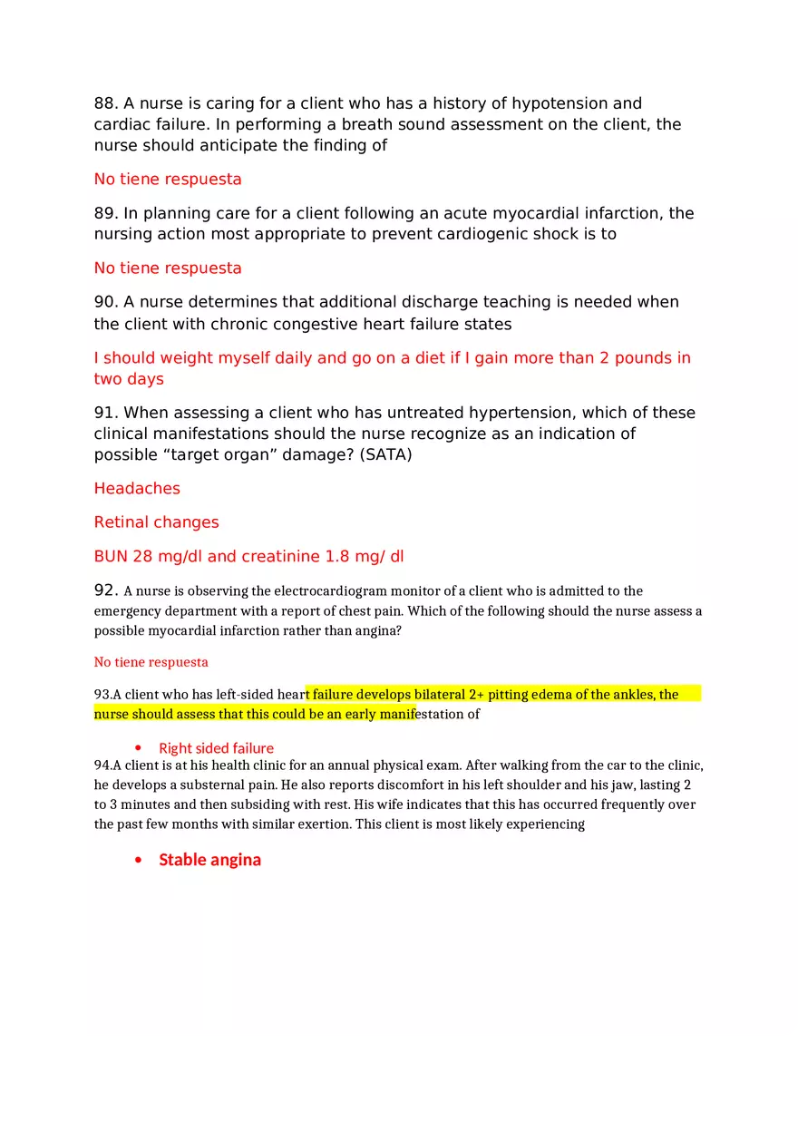 Med Surg 2 Exam Practice Questions - Page 4