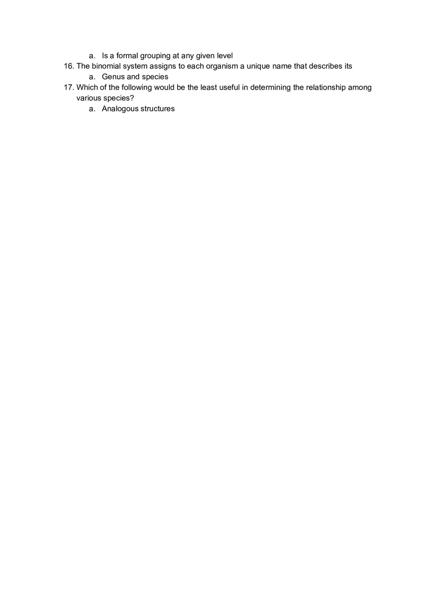 Evolutionary Relationships Through Character Tables and Phylogenetic Trees - Page 2