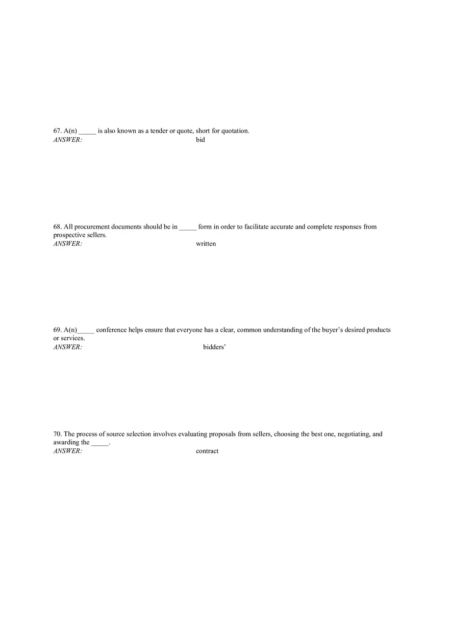 Chapter 12 Project Procurement Management Answer Key (43-83) - Page 11