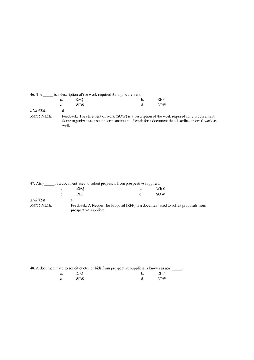 Chapter 12 Project Procurement Management Answer Key (43-83) - Page 2