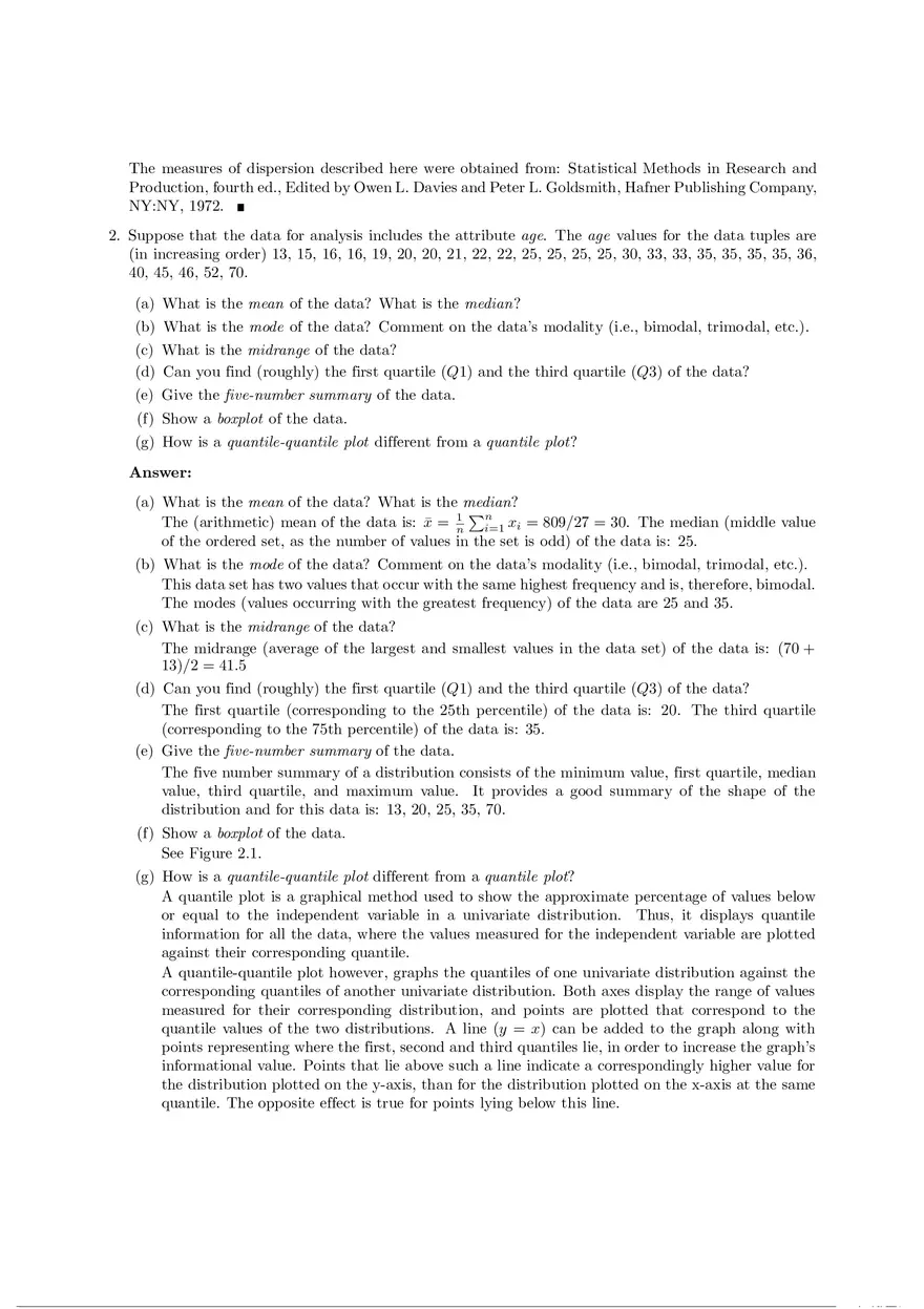 Solution Manual for Data Mining Chapter 2 - Page 2
