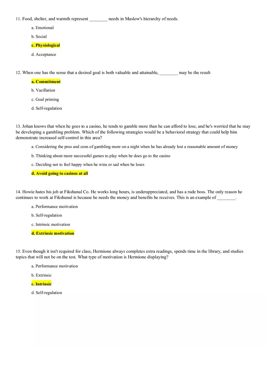 Motivation Practice Quiz - Page 3