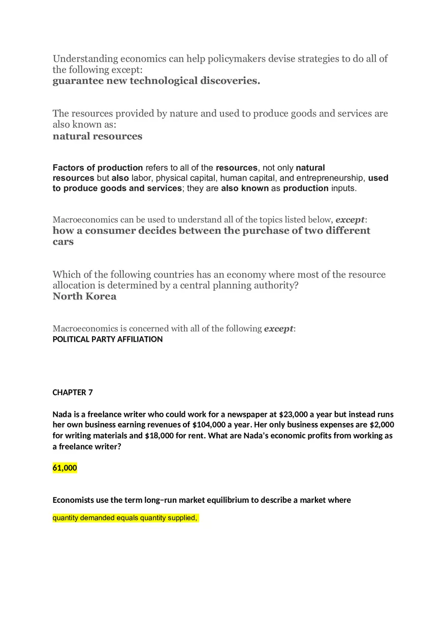 Scarcity Answers + Test Questions - Page 5