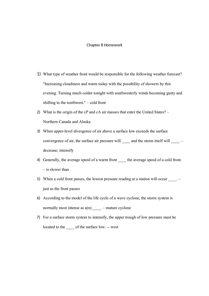 Chapter 8 Homework Answers - Page 1
