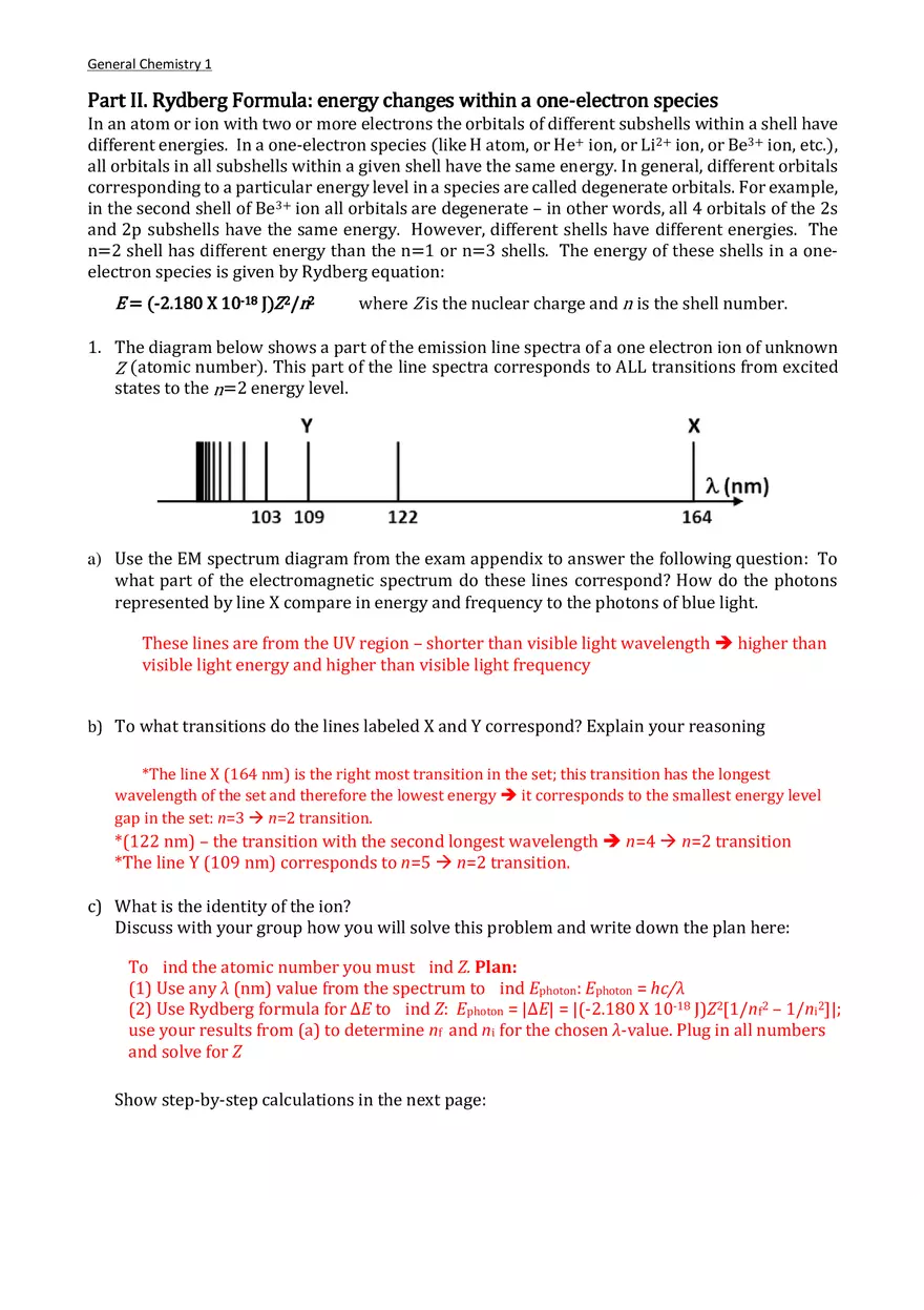 Chemistry Workshop 6 - Detailed Answer Key - Page 2