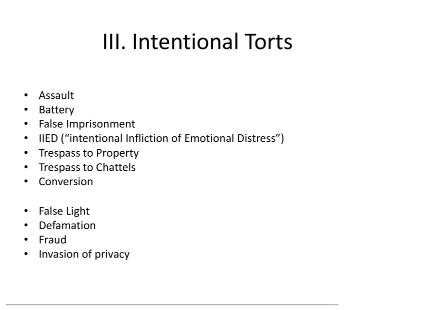 What is a Tort (Lecture) Part 5 - Page 3