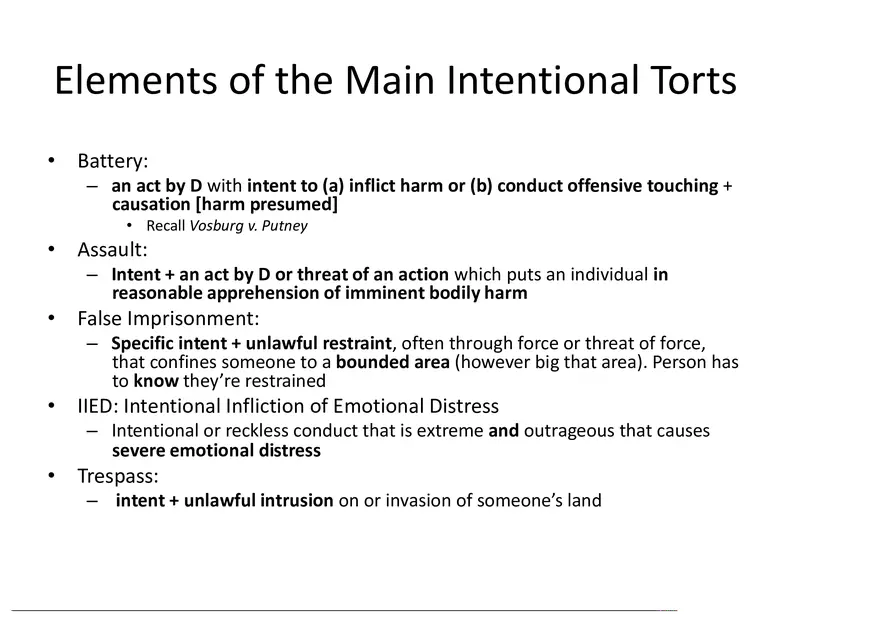 What is a Tort (Lecture) Part 5 - Page 4