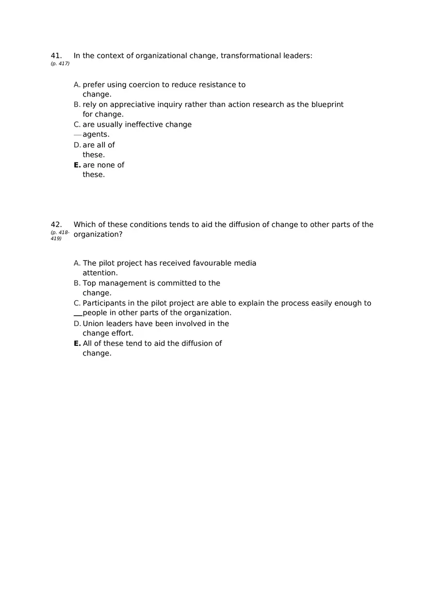 Chapter 15 Organizational Change Answer Key 3 - Page 1
