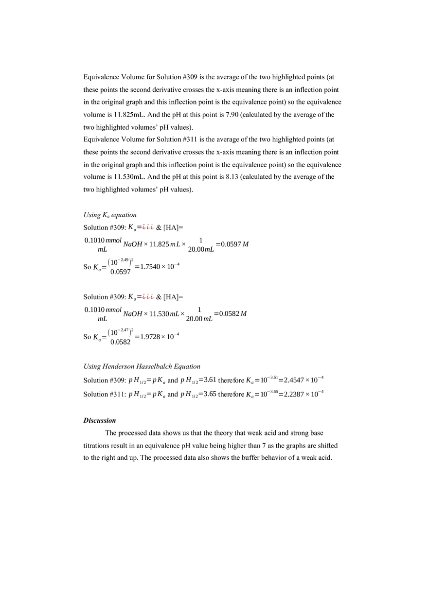 Lab 2 - Determination of Ka of an Unknown Weak Acid - Page 5