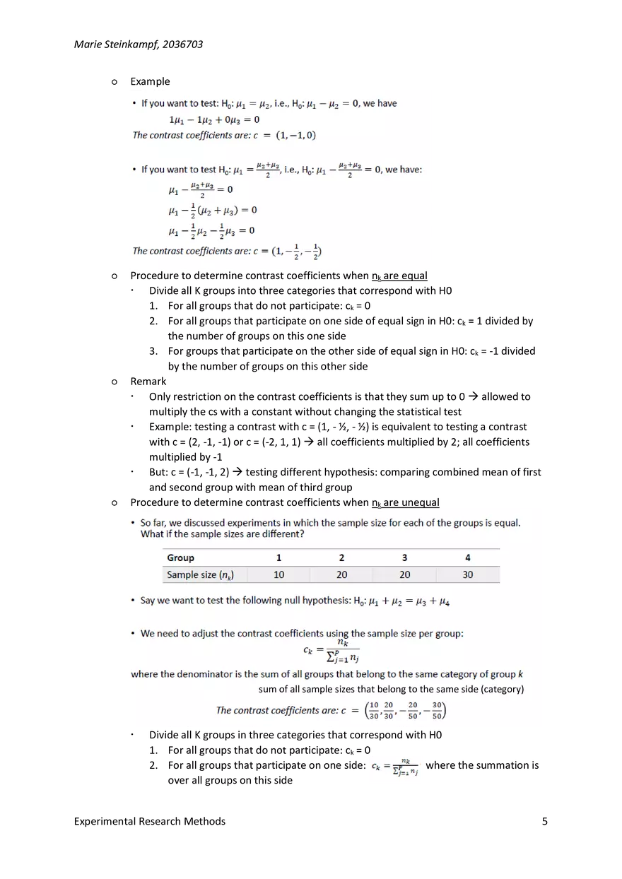 Experimental Research Methods - Lecture 4 - Page 5