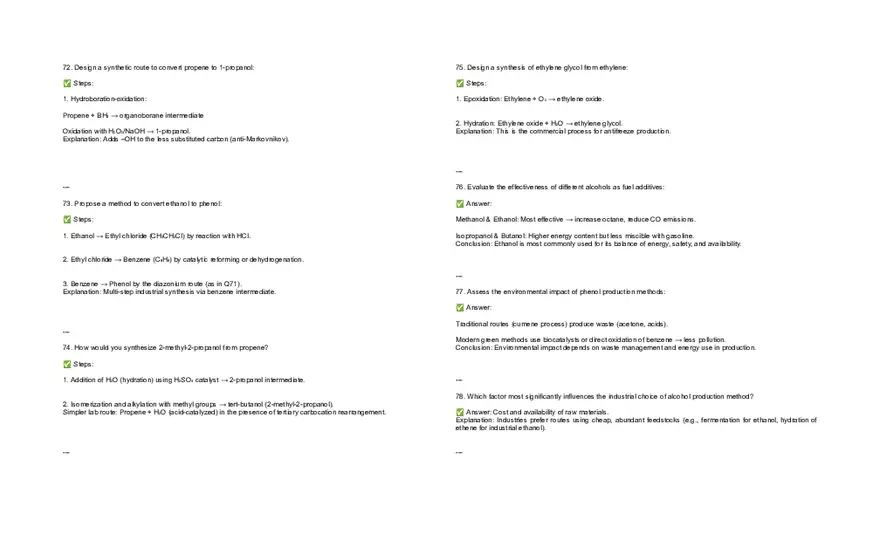 Organic Сhemistry Exam Answers - Page 7