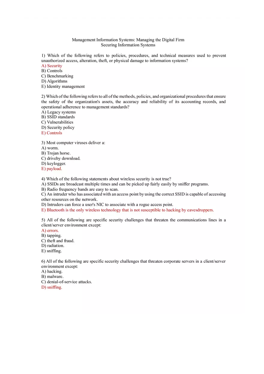 Chapter 8 Securing Information Systems - Page 1