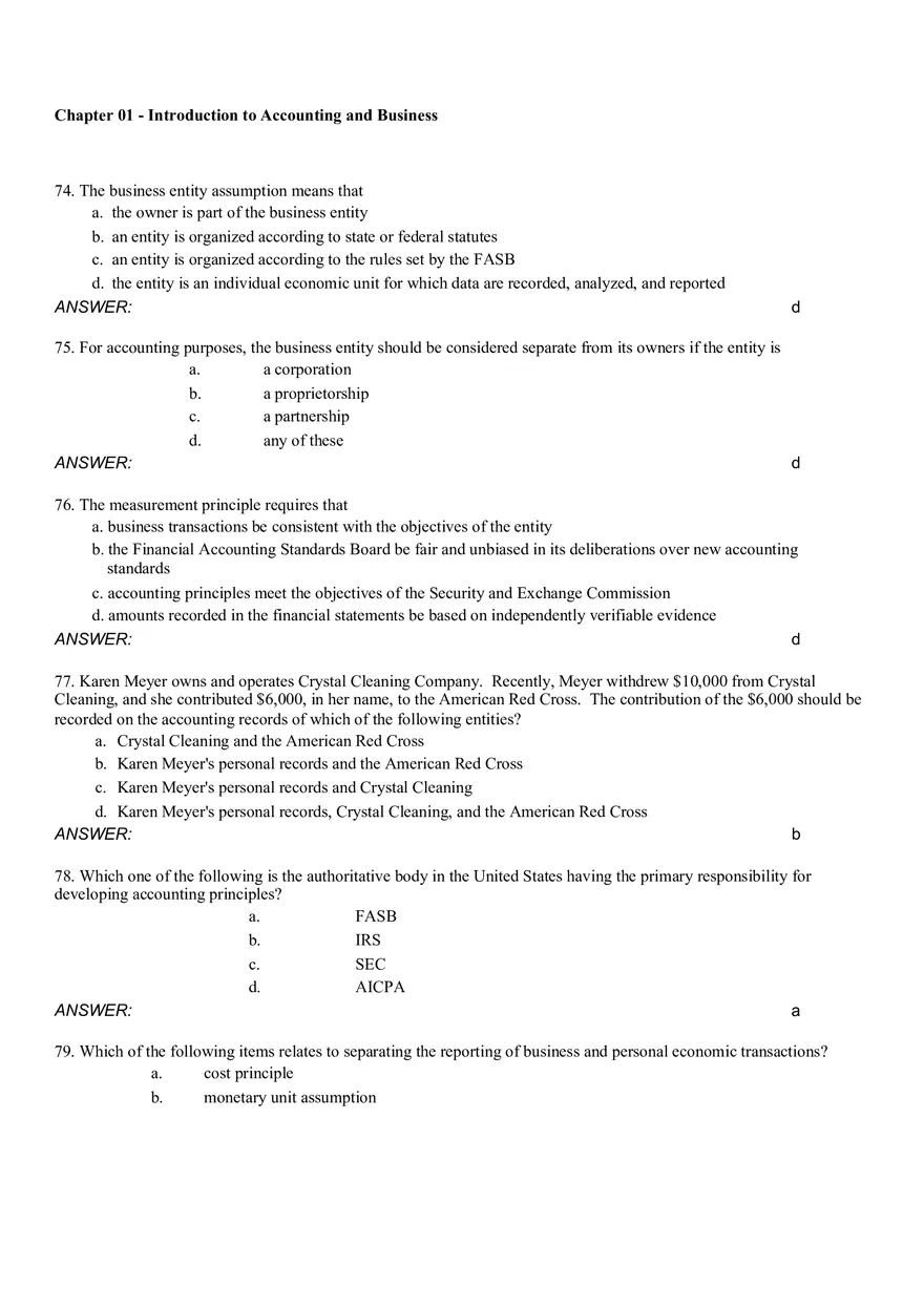 Introduction to Accounting and Business Ch 1 Part 2 - Page 1