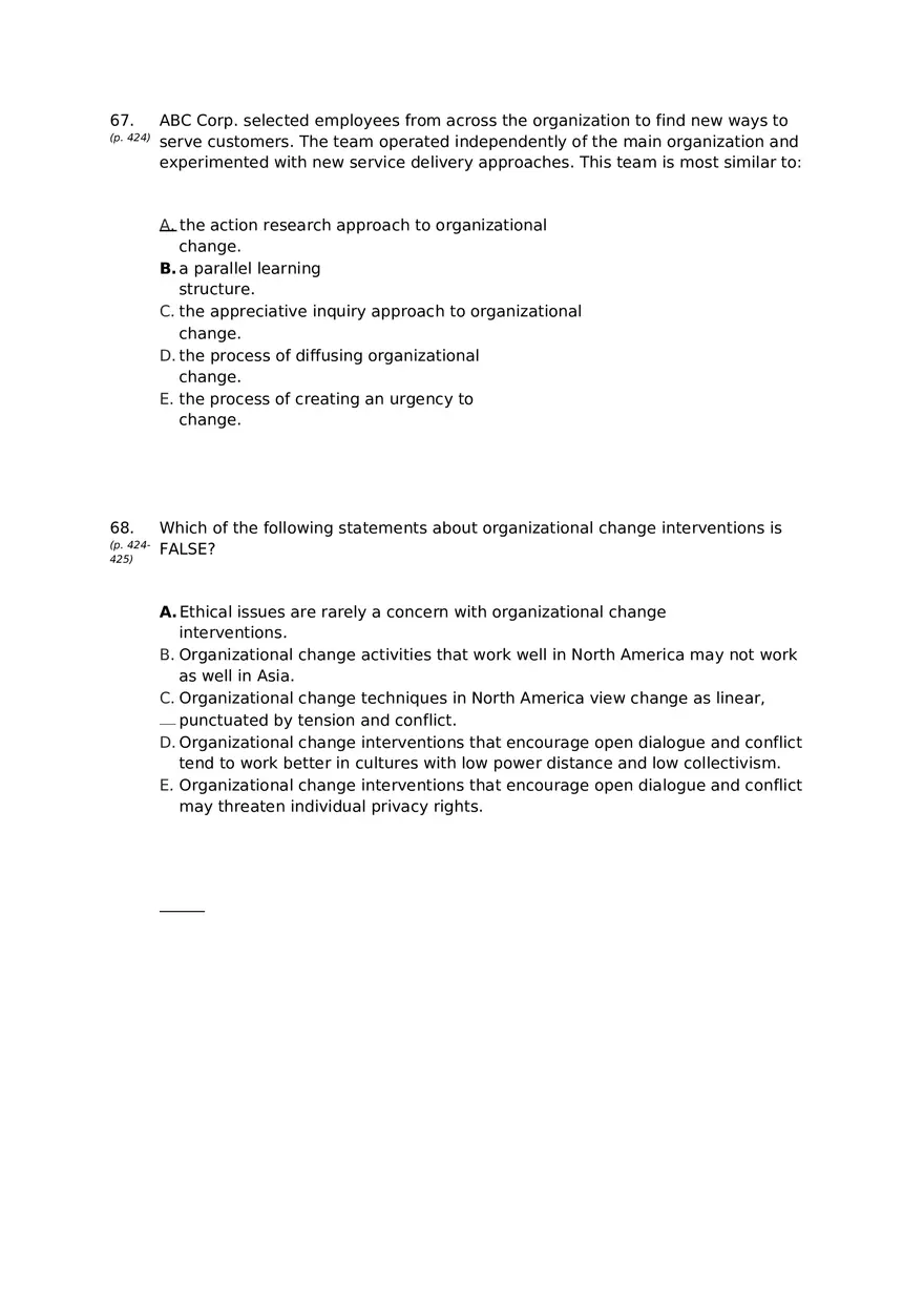 Chapter 15 Organizational Change Answer Key 4 - Page 4