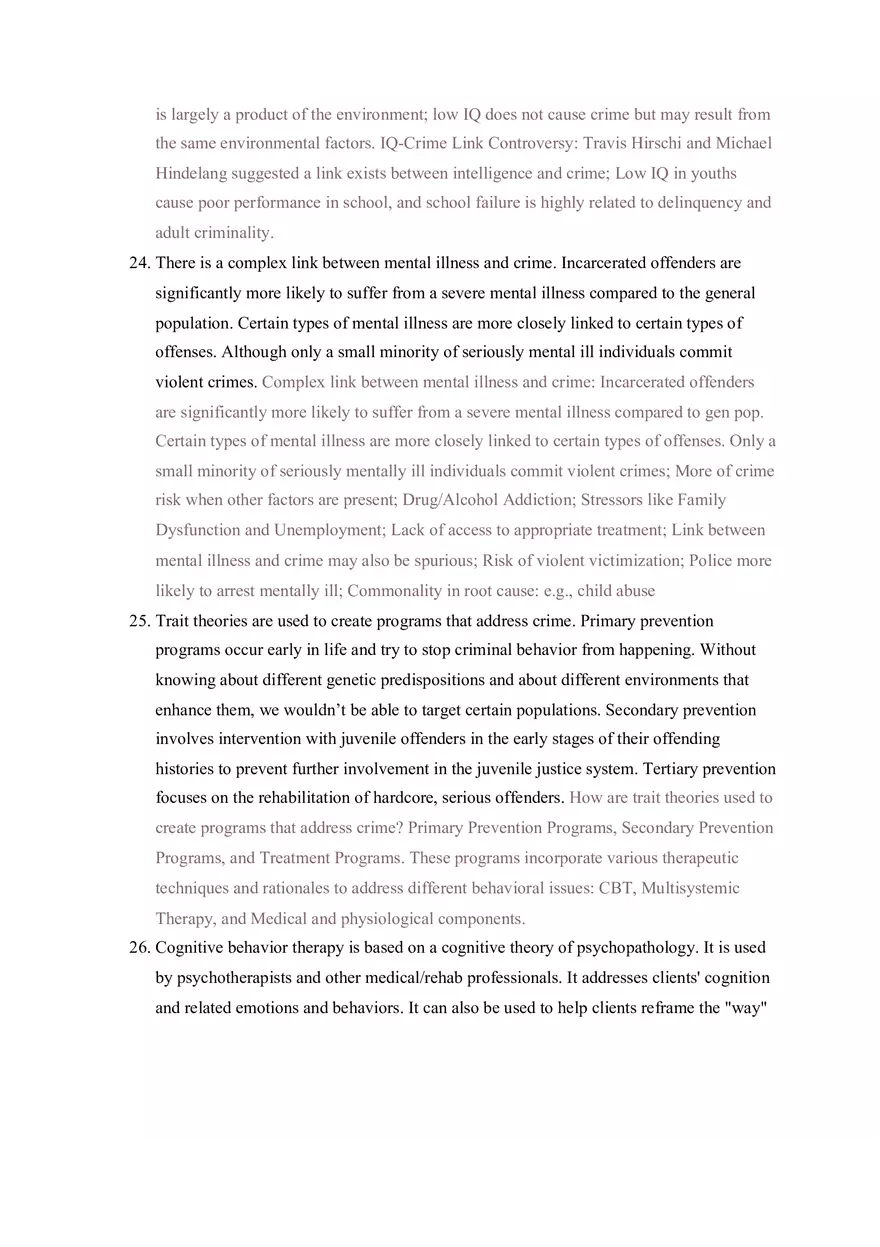 Criminology Chapter 5 Reading Questions - Page 9