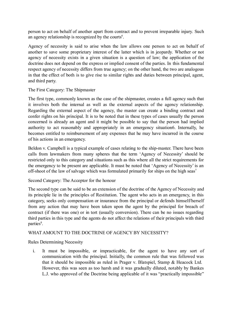 The Doctrine of Agency by Necessity - Page 2