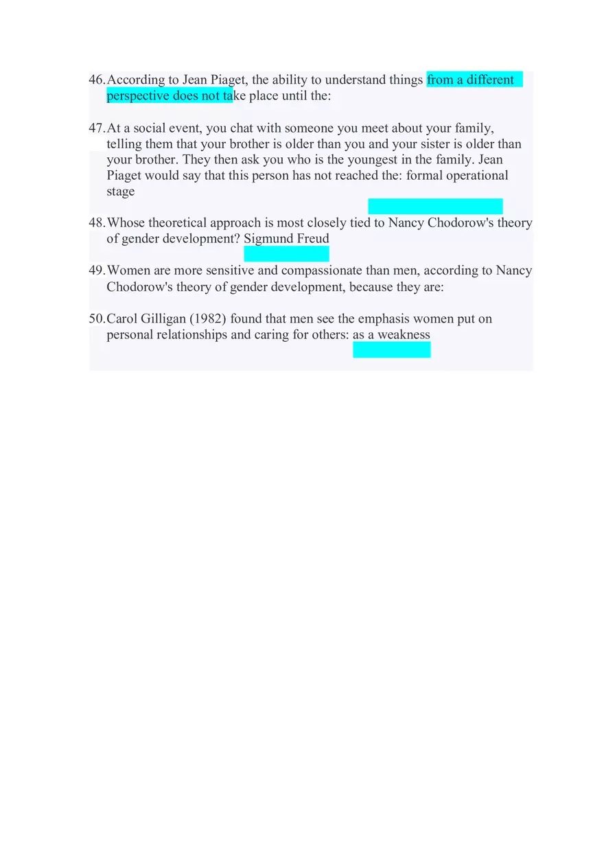Exam #1 General Sociology Answers - Page 5
