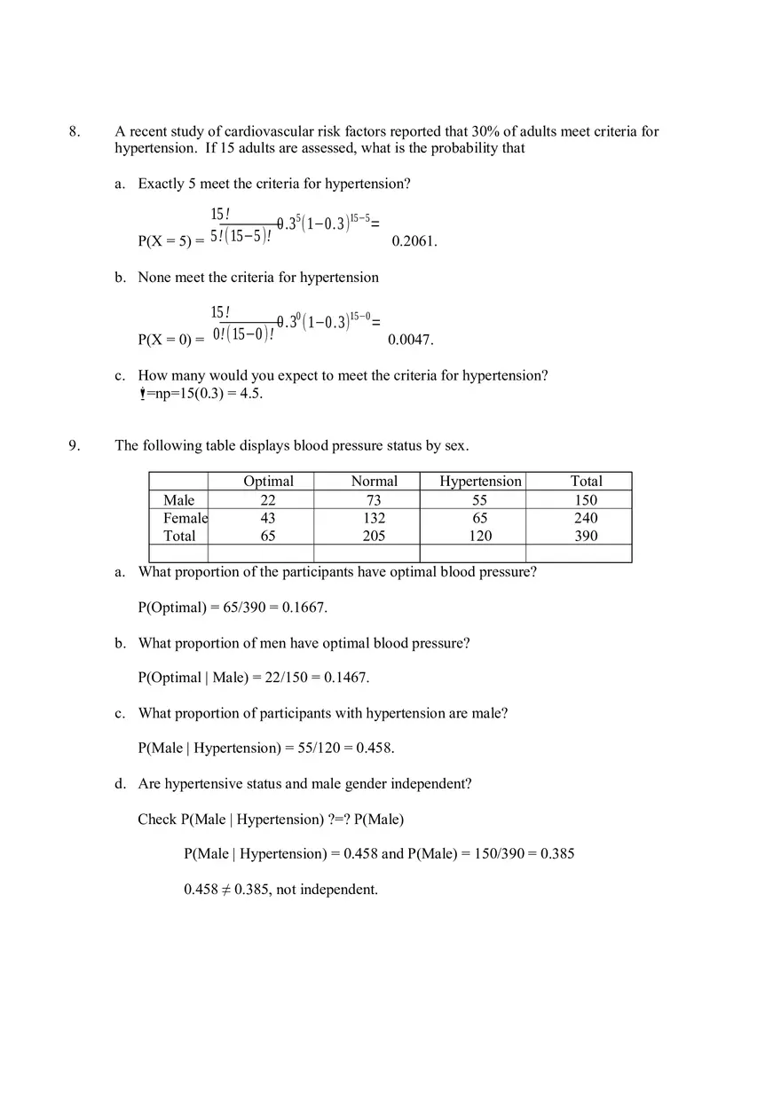 Essentials of Biostatistics in Public Health Chapter 5 Answer Key - Page 6