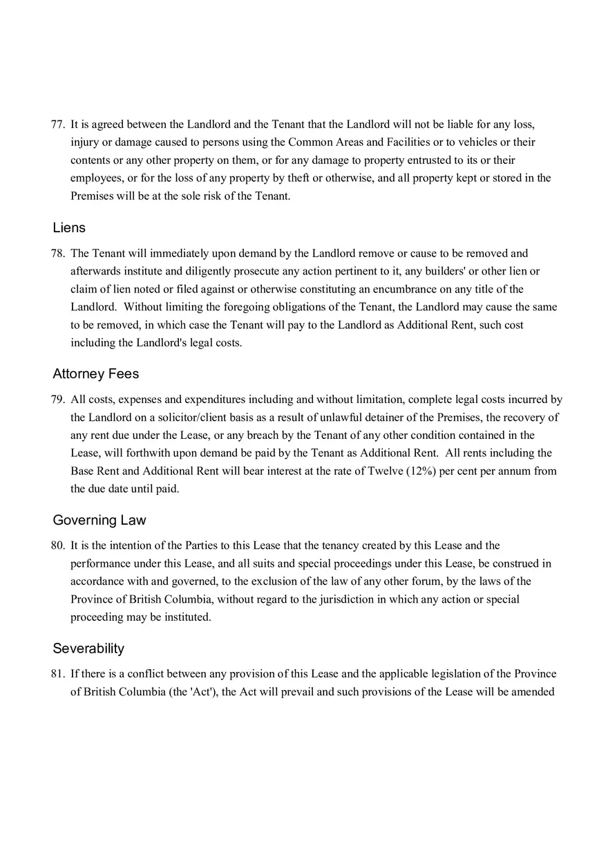 Sample Commercial Lease Agreement Part 3 - Page 1