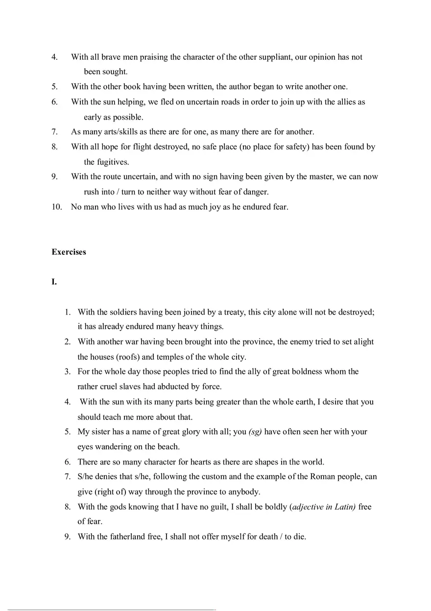 Answer Key for Latin. An Intensive Course Part 6 - Page 1