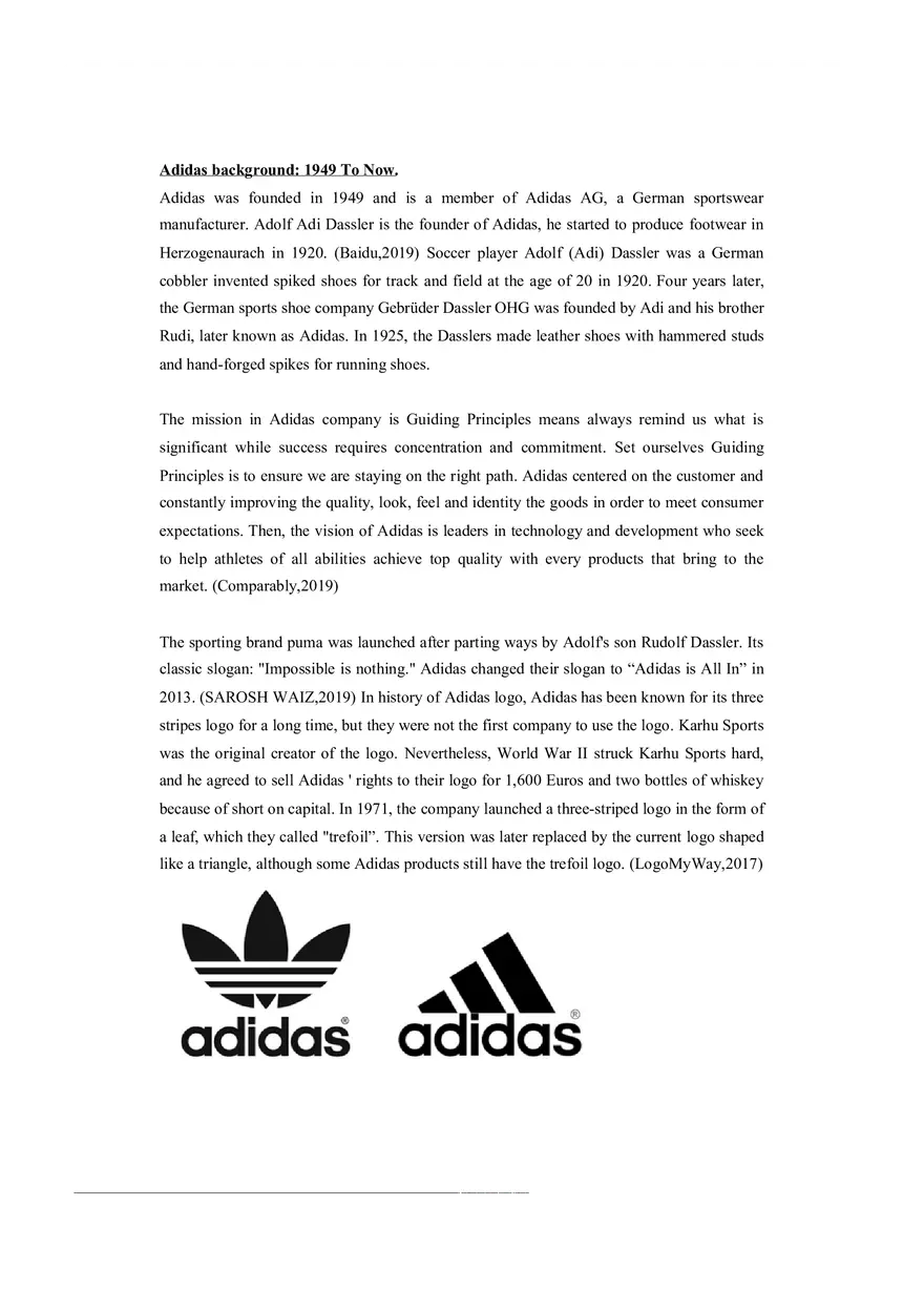 Adidas Background 1949 To Now - Page 1