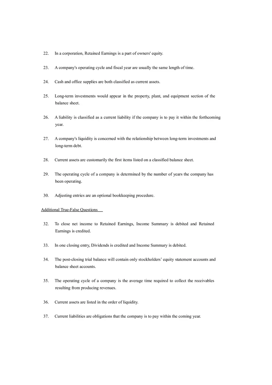 Closing Entries in the Accounting Cycle T of F (Answer Key) - Page 12