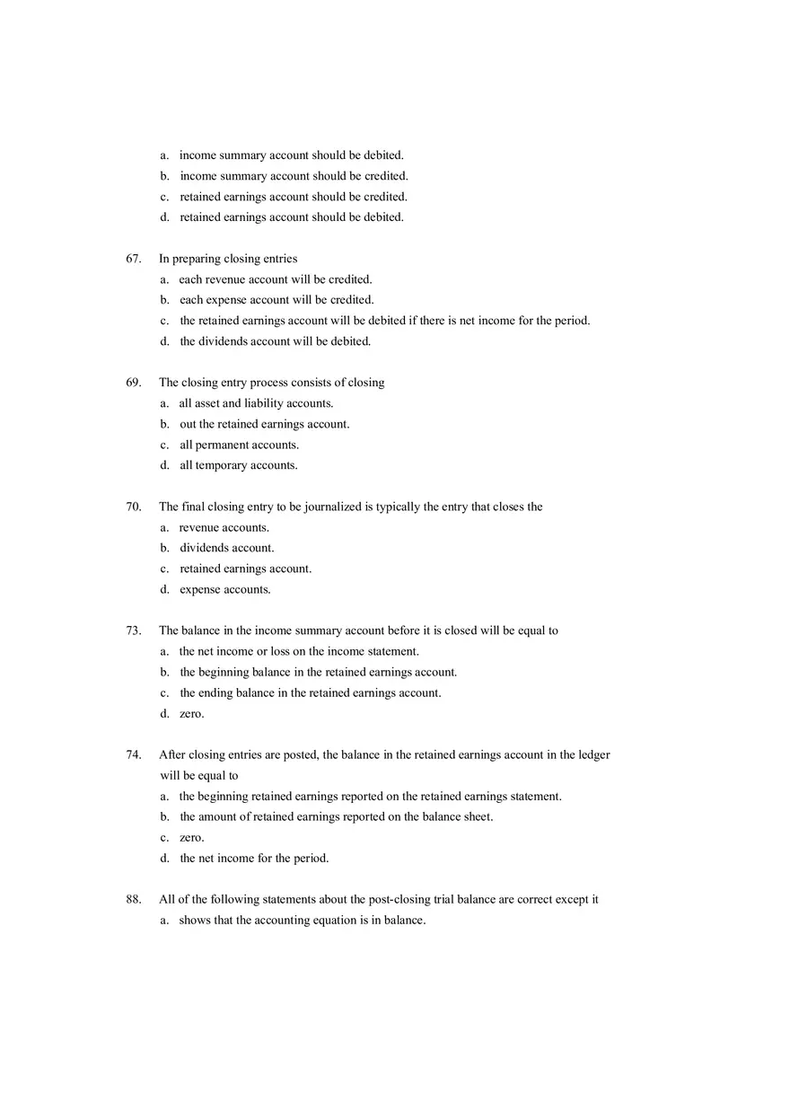 Closing Entries in the Accounting Cycle T of F (Answer Key) - Page 15