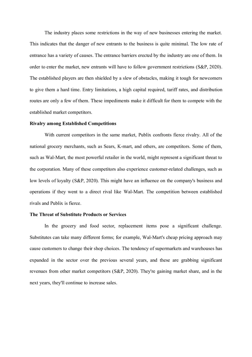 Publix Super Markets Strategic Analysis - Page 7