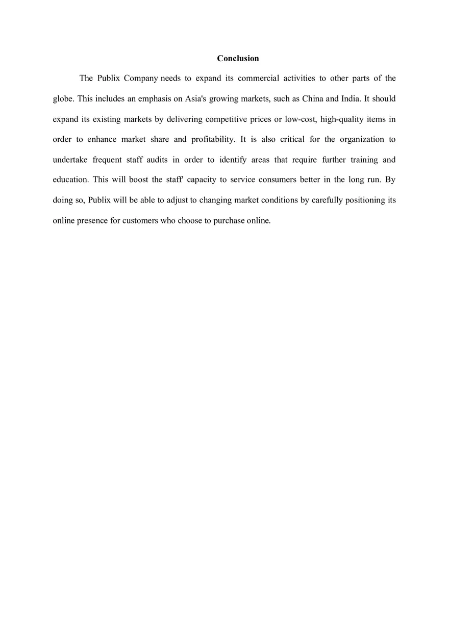 Publix Super Markets Strategic Analysis - Page 8