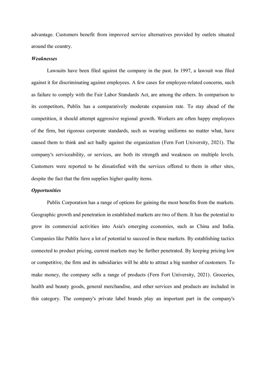 Publix Super Markets Strategic Analysis - Page 4