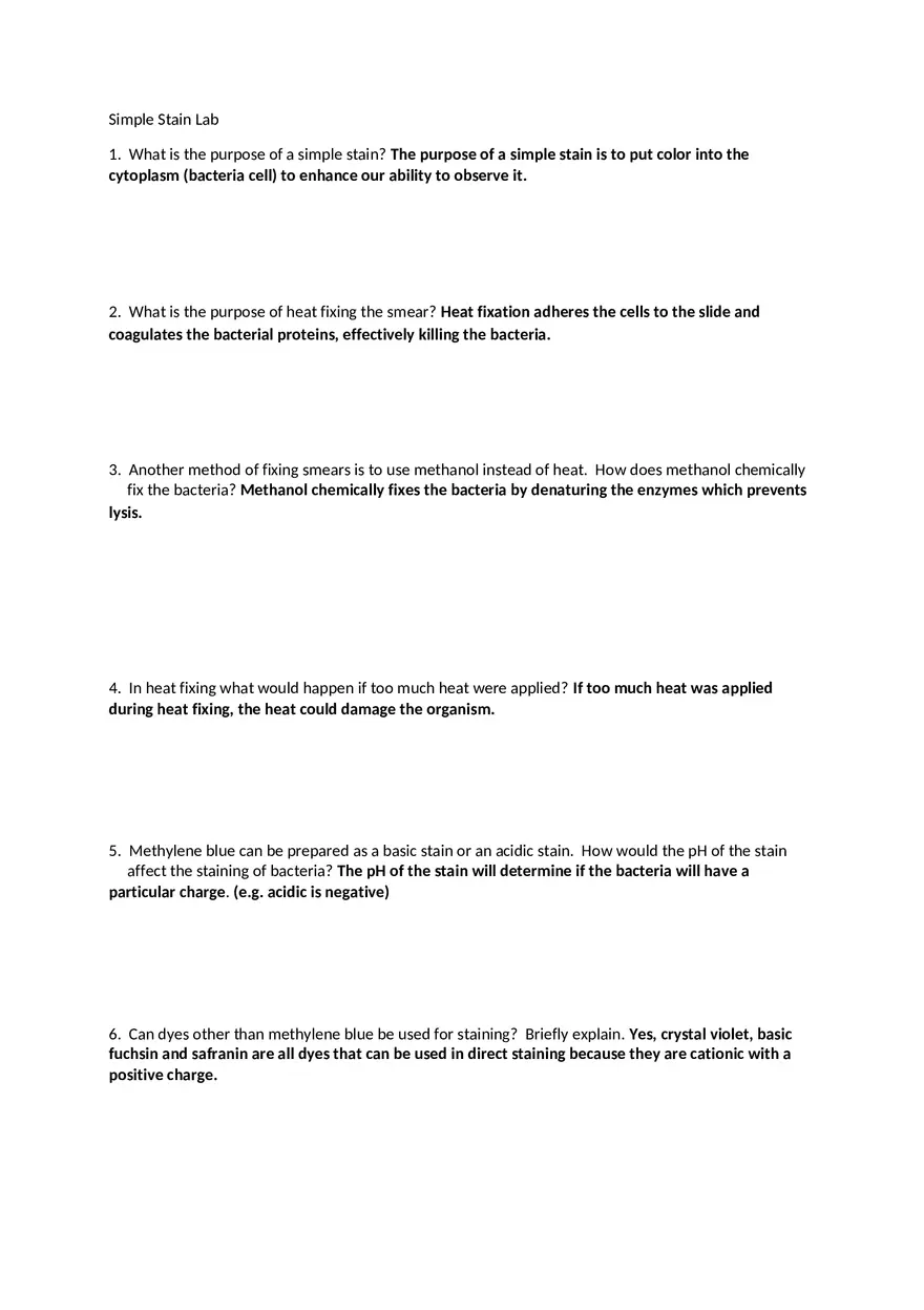 Lab 1 Smear and Simple Stain - Page 1