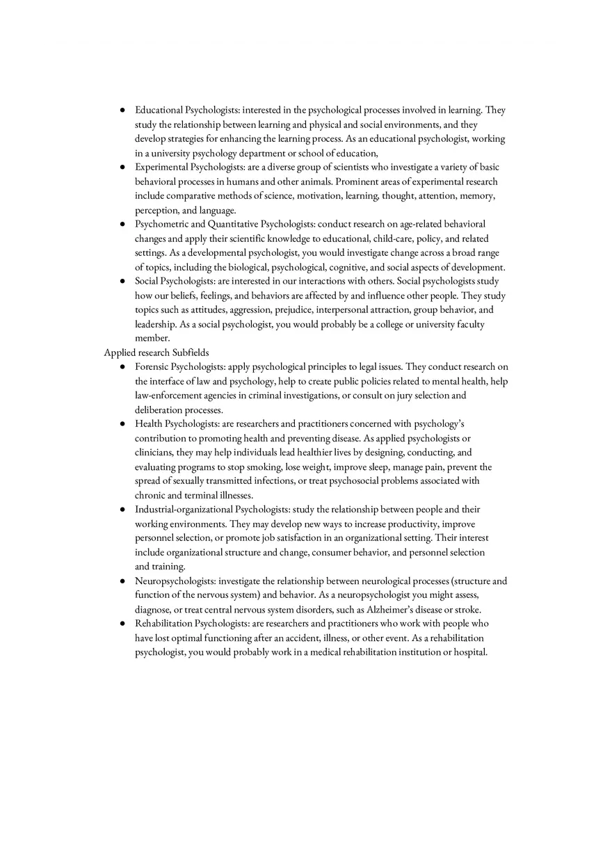 Psychology Notes Unit 1 Psychology’s History and Its Approaches - Page 8