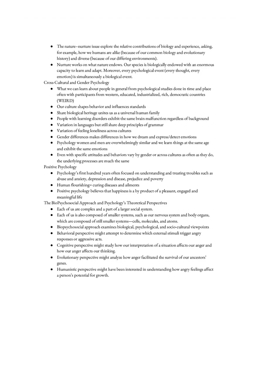 Psychology Notes Unit 1 Psychology’s History and Its Approaches - Page 5