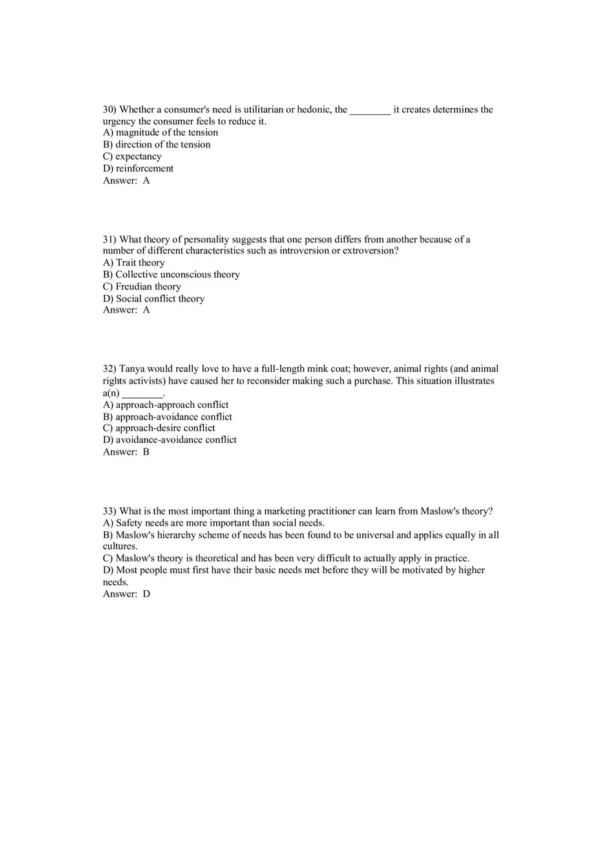 Motivation and Affect Answer Key - Page 10