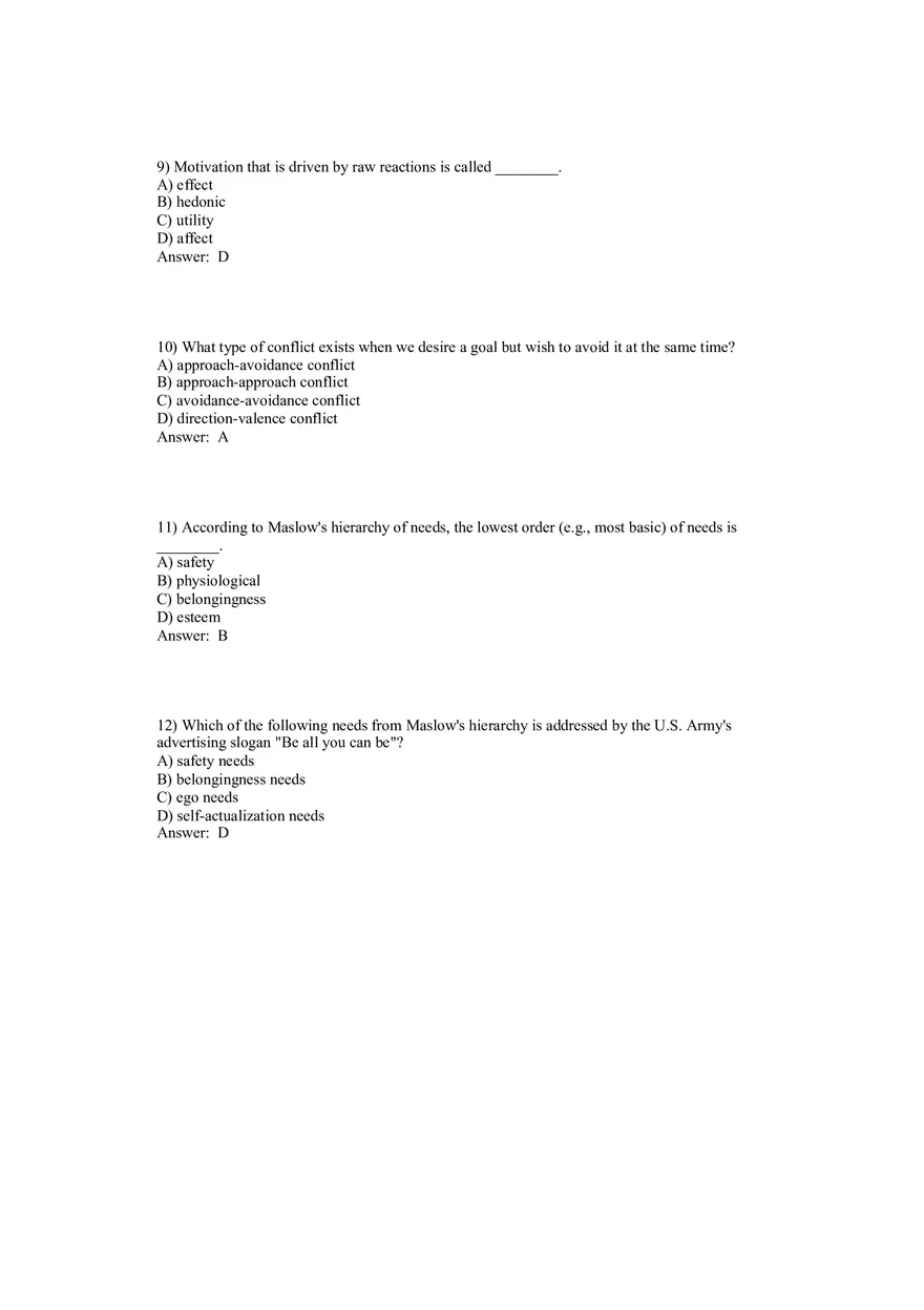 Motivation and Affect Answer Key - Page 4