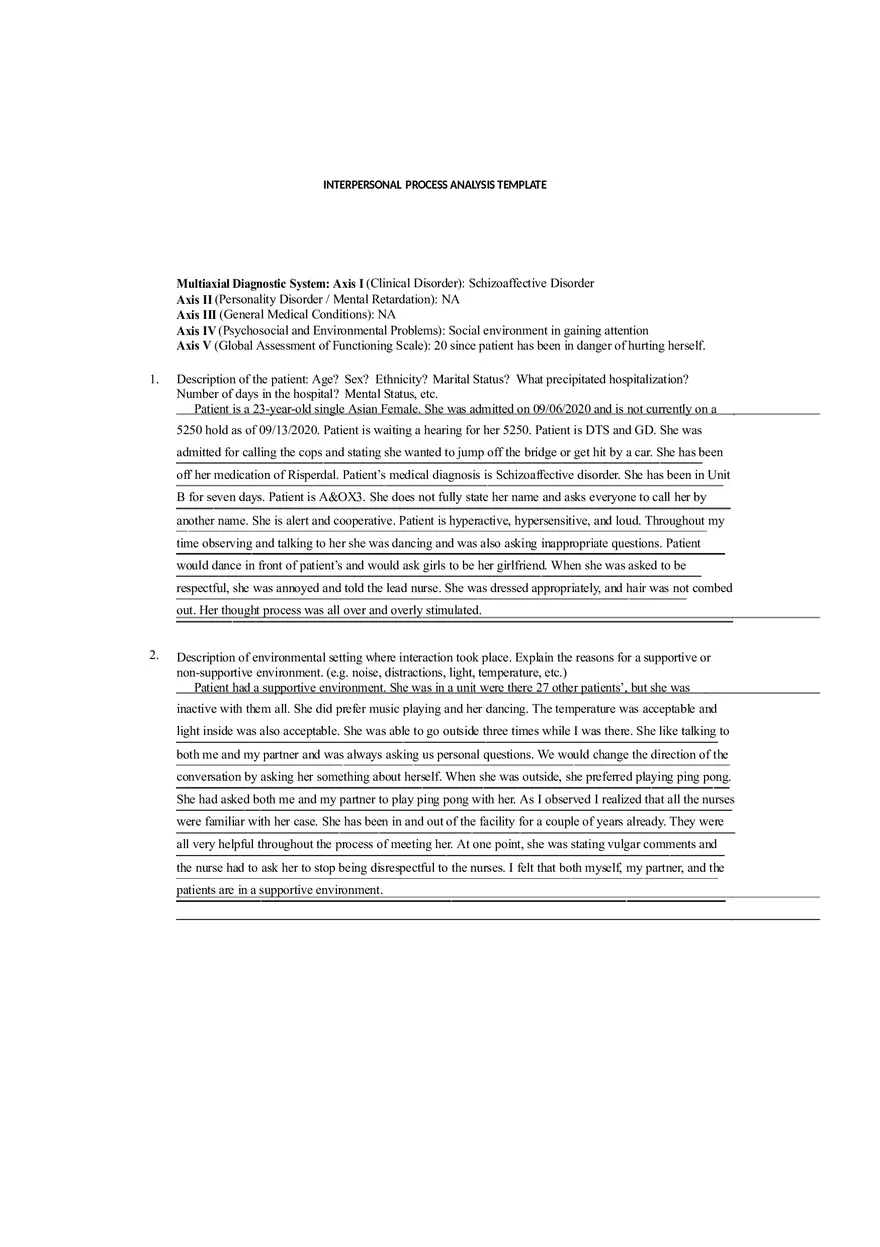 Schizoaffective Disorder Template - Page 1