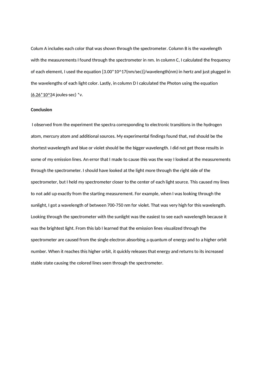 Lab Report 1 - Spectroscopy - Page 6