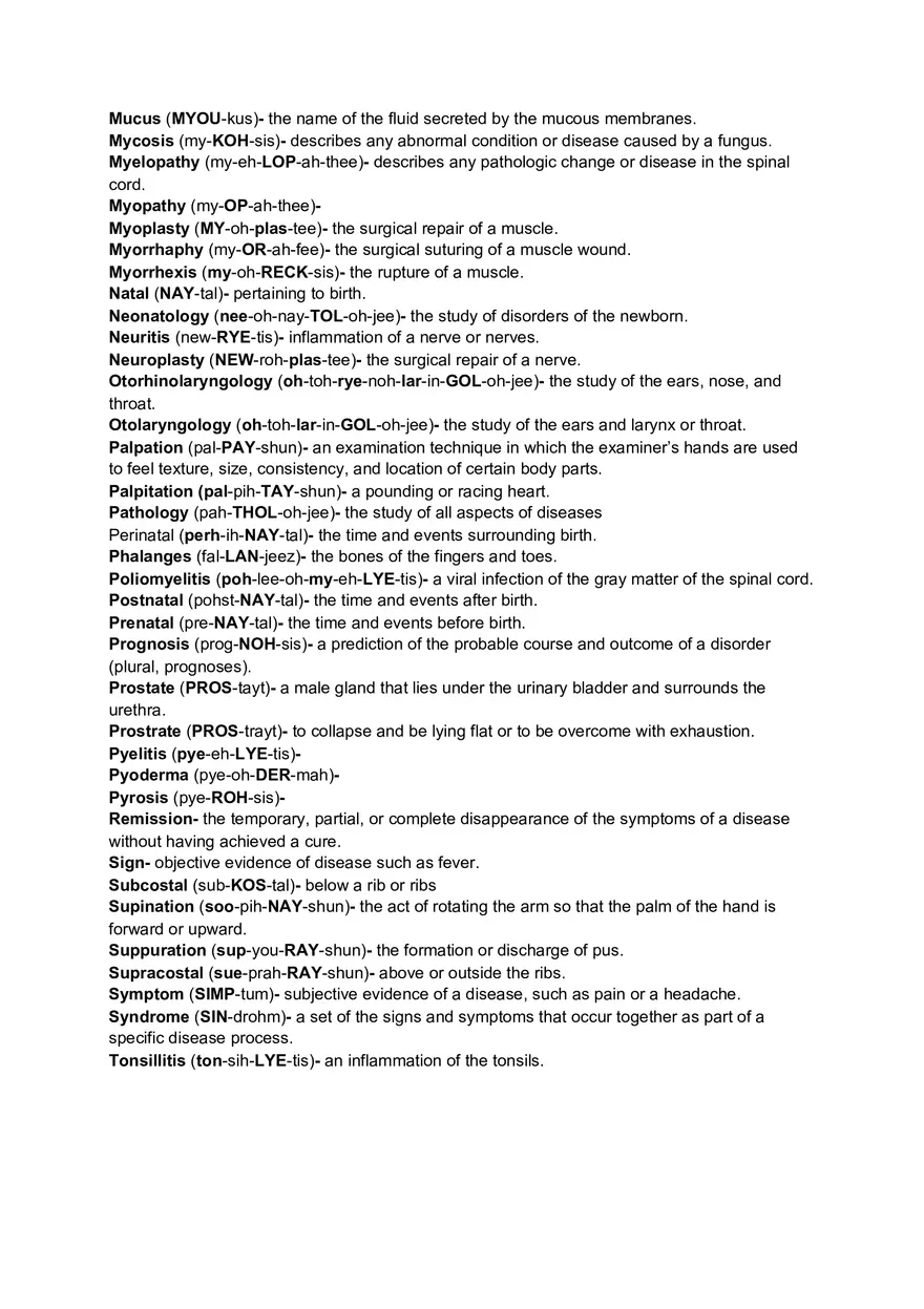 Chapter 1 Primary Medical Terms - Page 5