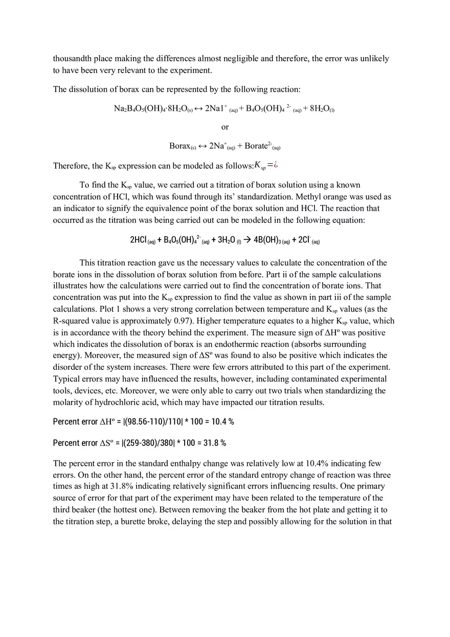 Thermodynamics of Borax Dissolution Experiment 21 - Page 3