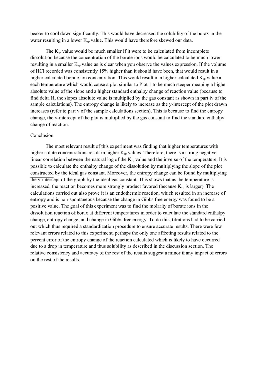 Thermodynamics of Borax Dissolution Experiment 21 - Page 4