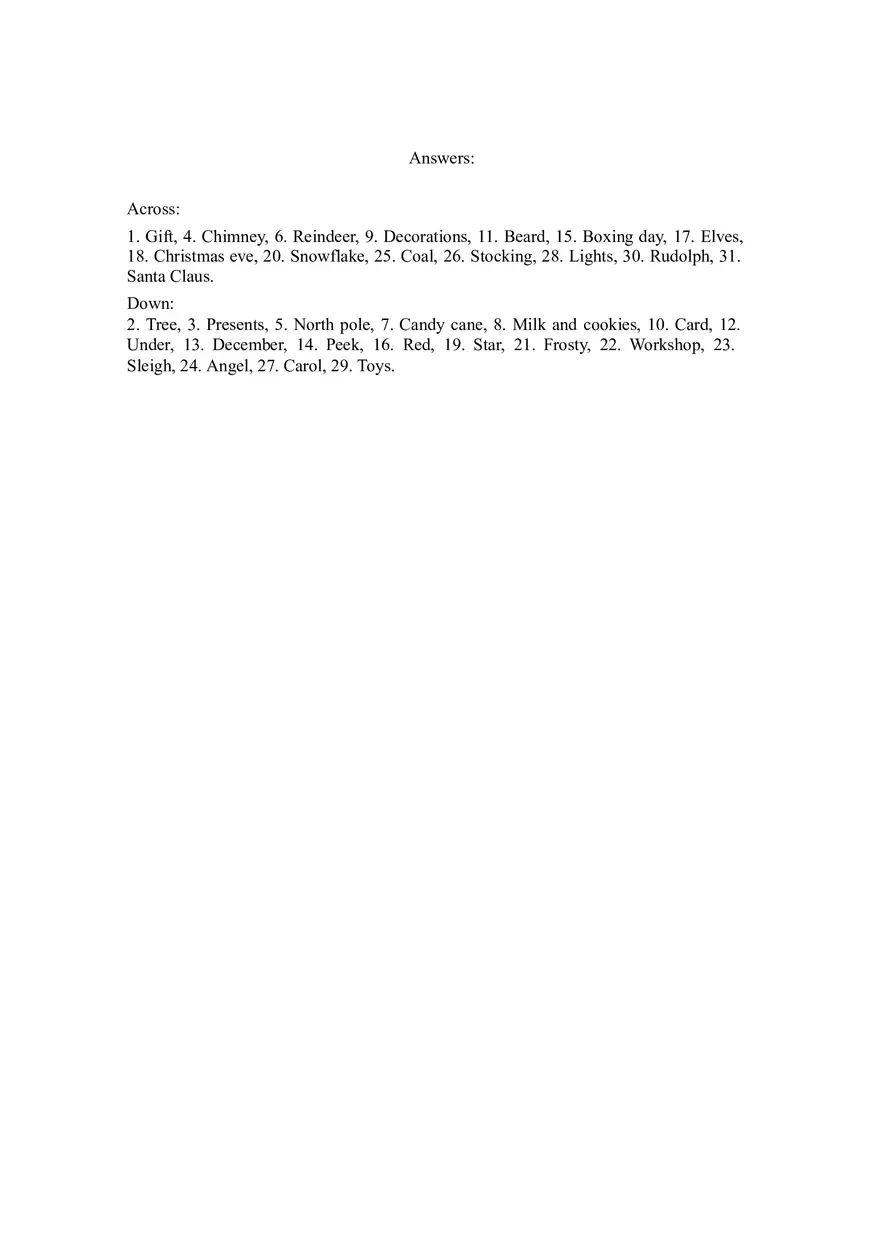 Christmas Crossword - Page 2