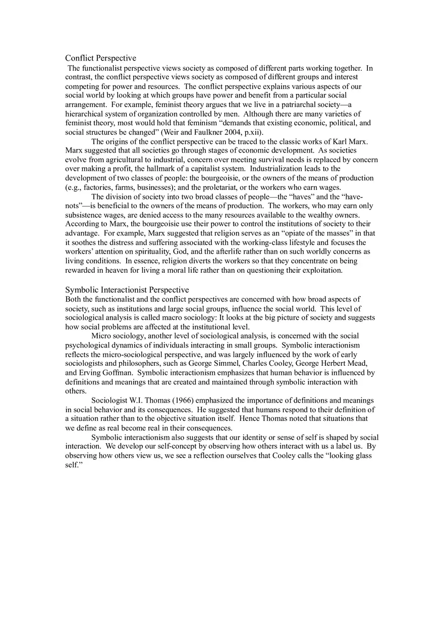 The Three Main Sociological Perspectives - Page 2