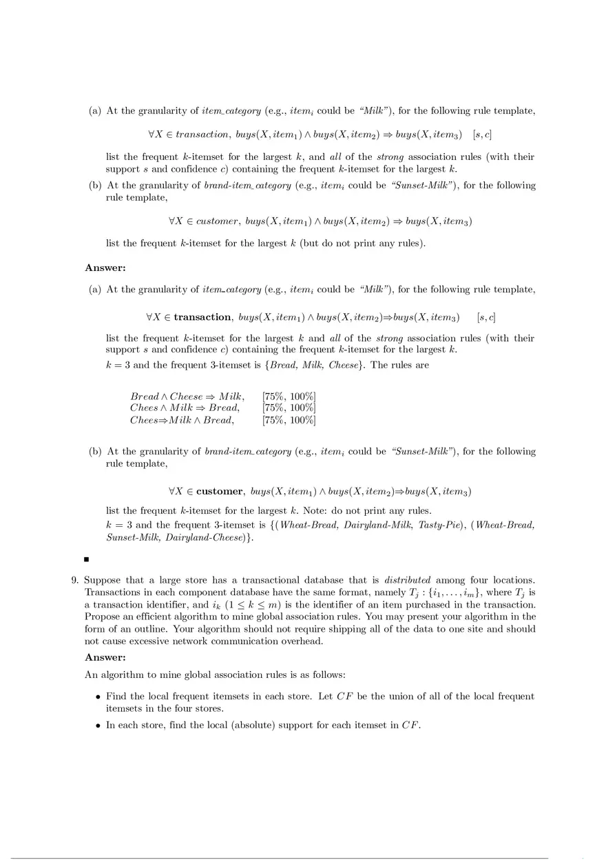 Solution Manual for Data Mining Chapter 6 - Page 7