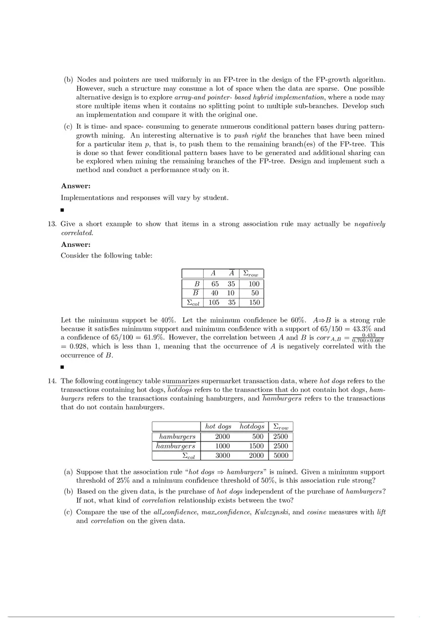 Solution Manual for Data Mining Chapter 6 - Page 9
