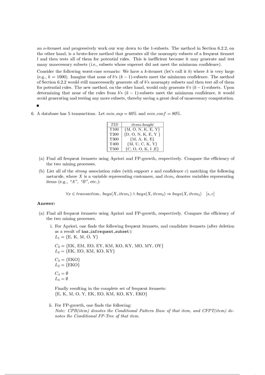 Solution Manual for Data Mining Chapter 6 - Page 5