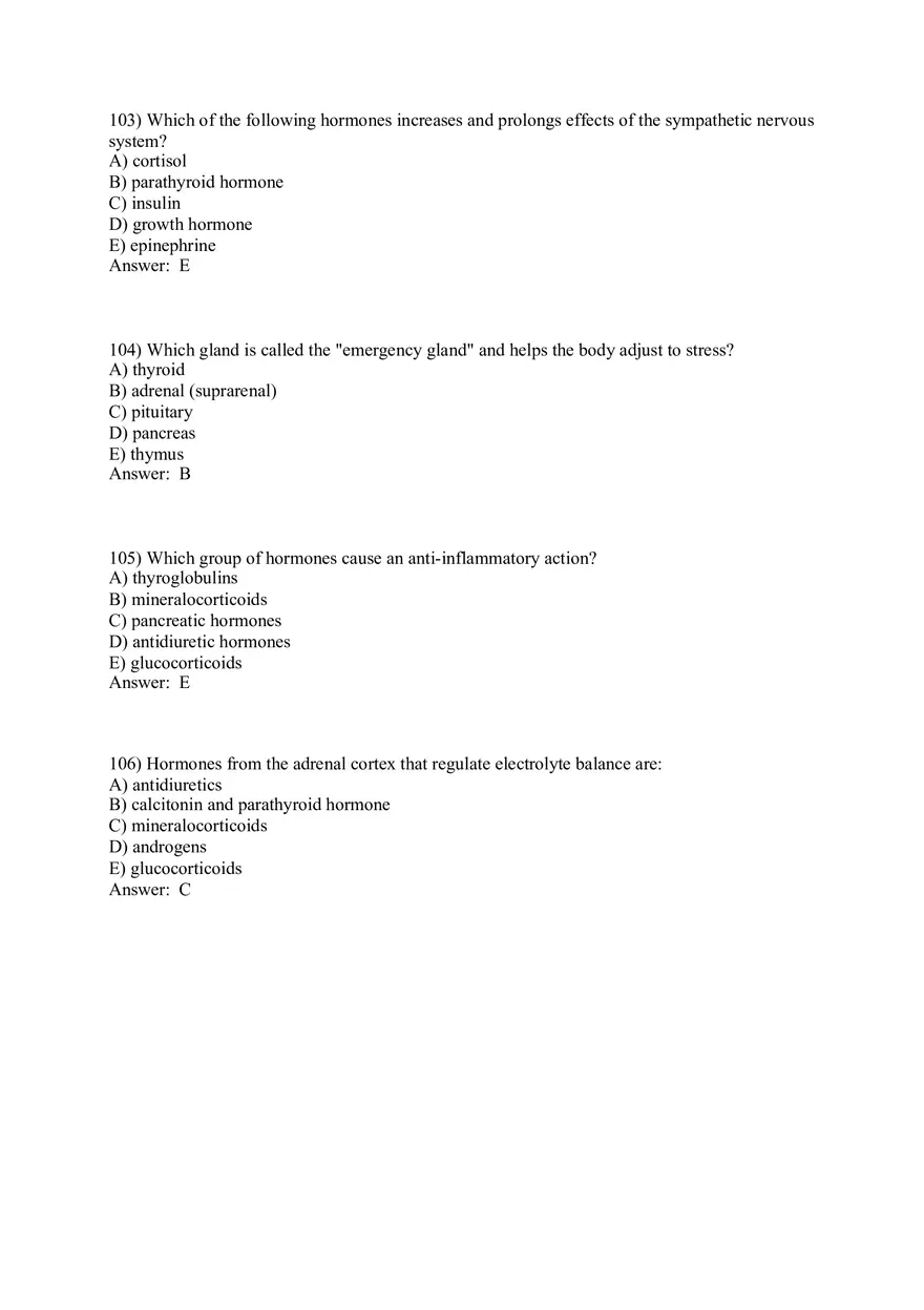 The Endocrine System Answer Key Part 3 - Page 8