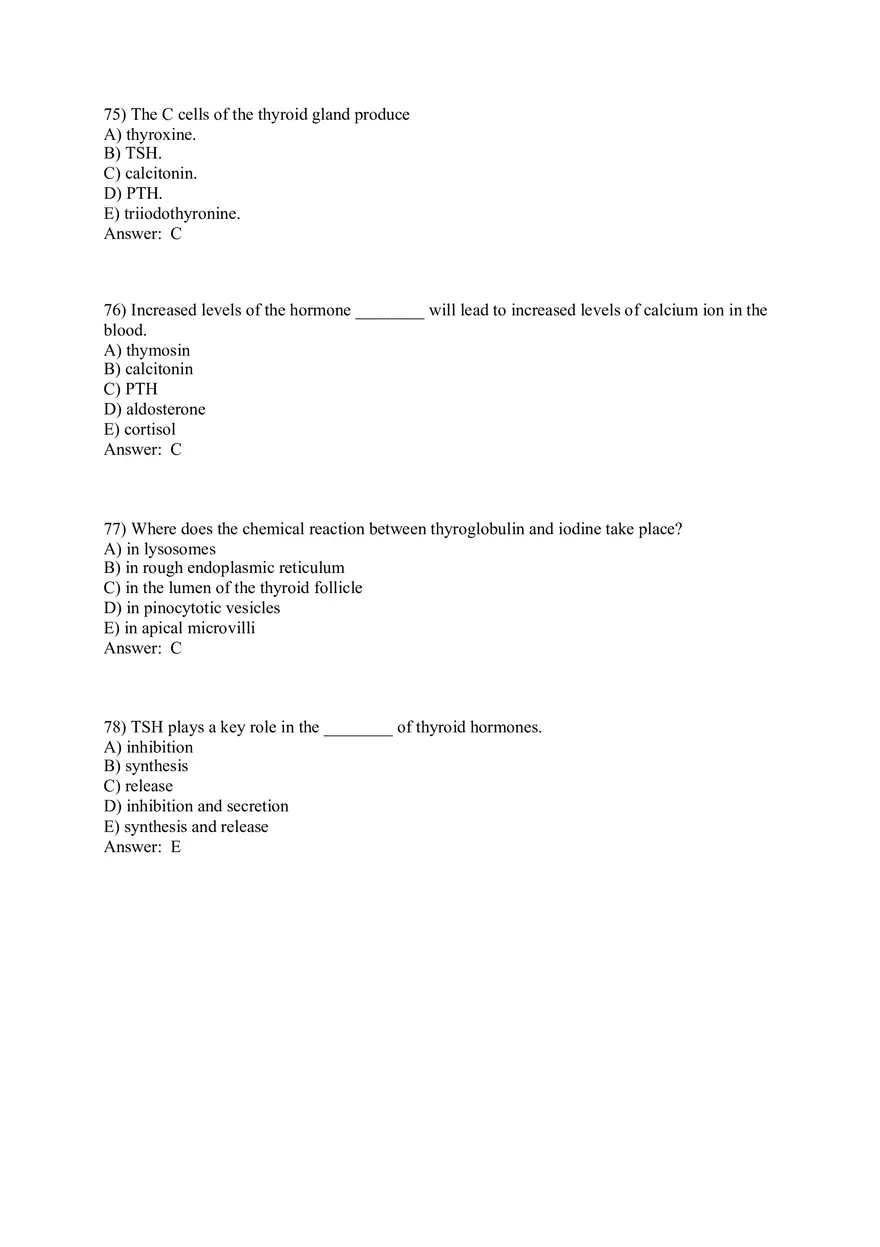 The Endocrine System Answer Key Part 3 - Page 1