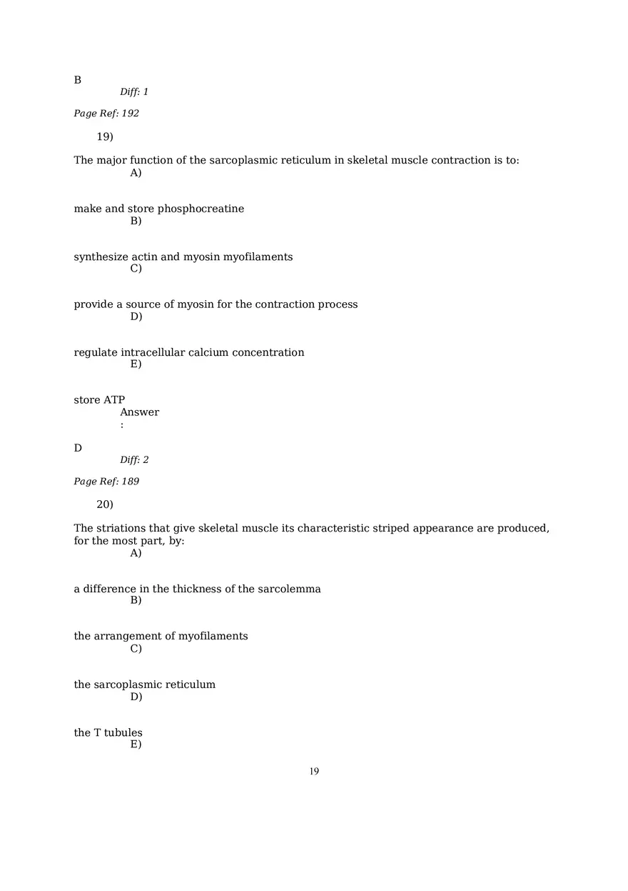 The Muscular System Questions and Answers (7-21) - Page 8