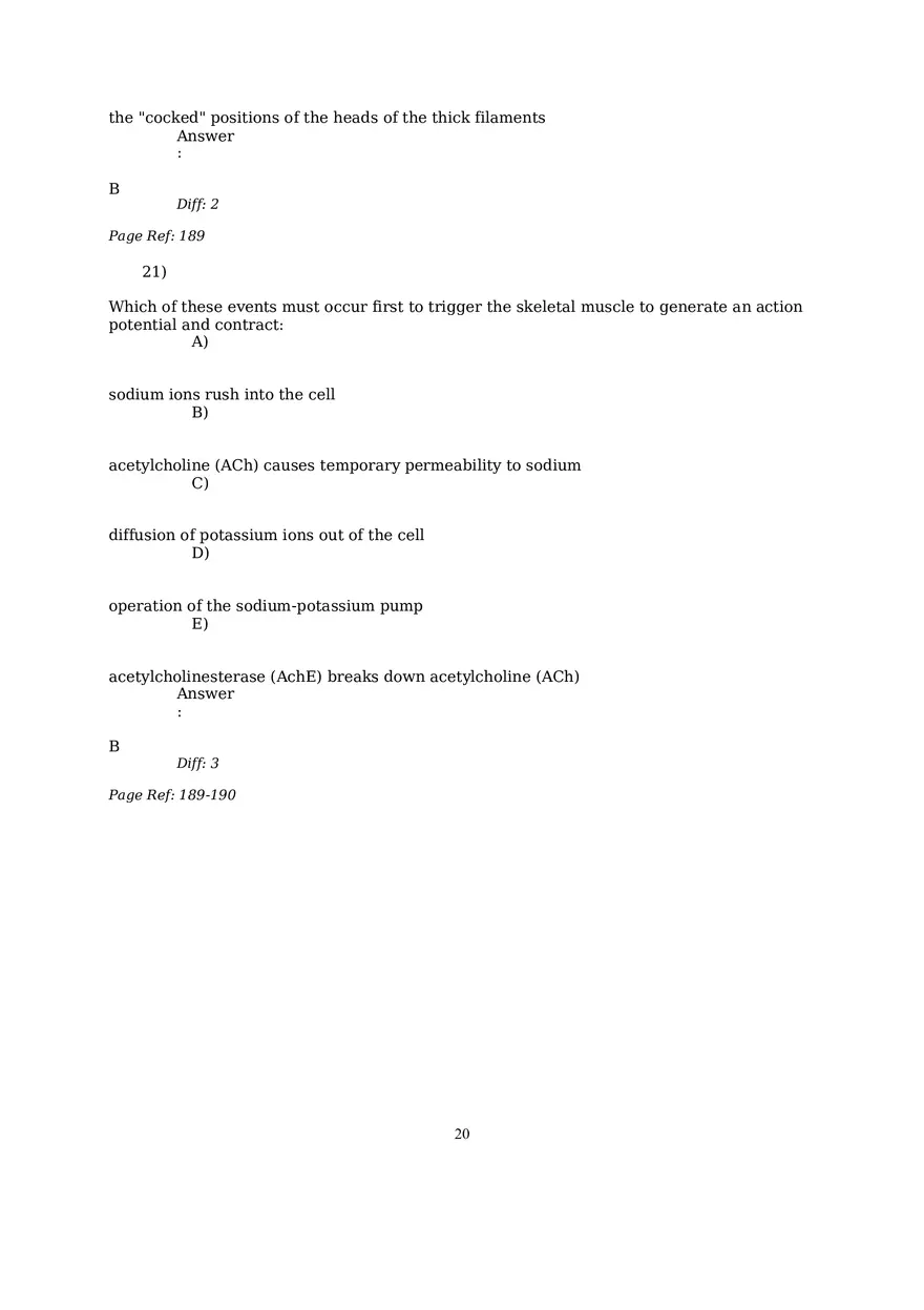The Muscular System Questions and Answers (7-21) - Page 9