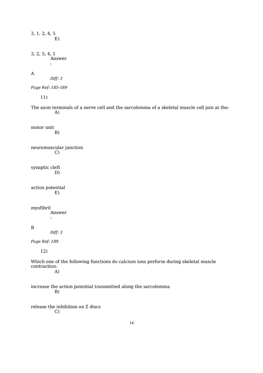 The Muscular System Questions and Answers (7-21) - Page 3